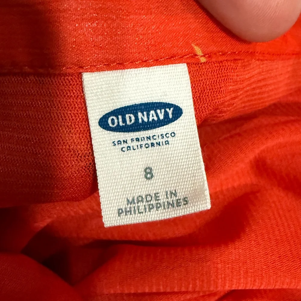 Old Navy‎ Layered Flirty Red Floral Lined Mini Skirt Size 8 NWT